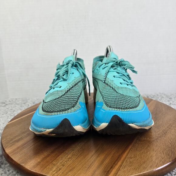 Nike ZoomX Vaporfly Next% 2 Aurora Green Blue Running Shoe Womens 8 CU4123-300 - Picture 4 of 14